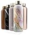 MAMEIDO Botella agua acero inoxidable 750ml Pearl Marble Gold - Termo reutilizable, Cantimplora termica sin BPA, hermético para bebidas frías y calientes