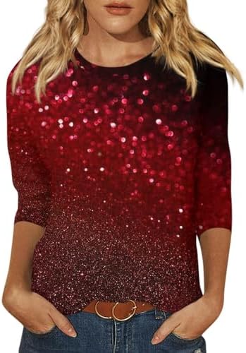 YUTANRAL Christmas Shirts for Women 2024 Trendy 3/4 Sleeve Tops Funny Graphic Crewneck Tshirts Fall Fashion Blouses YUTANRAL Christmas Shirts for Women 2024 Trendy 3/4 Sleeve Tops Funny Graphic Crewneck Tshirts Fall Fashion Blouses