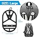 Omoojee 2 Pack Schuhholster für Rucksack mit Clip Aufhänger, Schuhhalter für Sneaker, Stollen, für Reisen, Outdoor, Sport (groß, schwarz), Schwarz, Einfarbig
