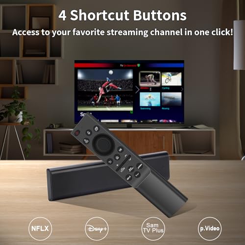 Image of for Samsung-Smart-TV-Remote-Replacement, for Samsung QLED OLED Smart TVs | Voice Function, 4 Shortcut Buttons