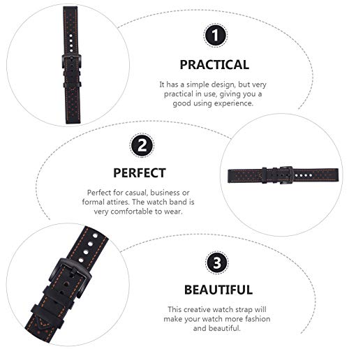 ULTECHNOVO Pulseira de RelÃ³gio de Couro Pulseira de RelÃ³gio de Couro ClÃ¡ssico de SubstituiÃ§Ã£o C