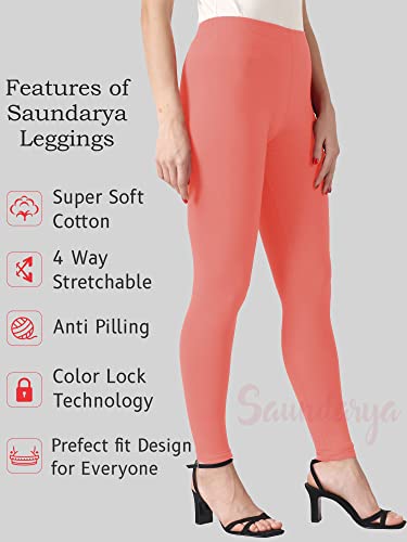 Image of Saundarya Women's Regular Fit Ankle Length Leggings Sizes: Small Size (S /M) for 26-30 inches Waist, Regular Size (L /XL) for 30-36 inches Waist and Plus Size (Plus Size for 36-42 Inches Waist)
