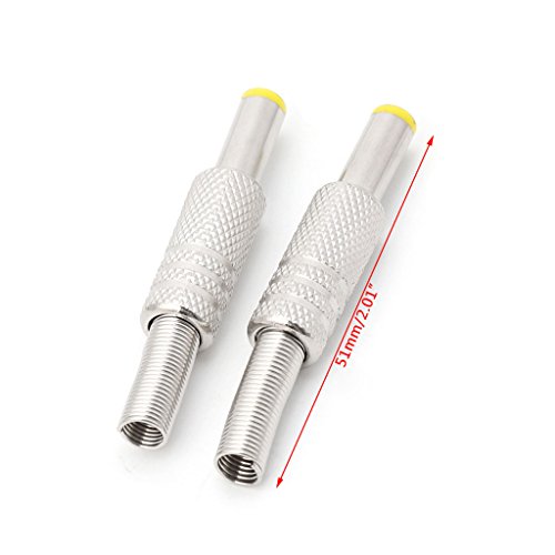 Conector macho 5.5x2.5mm metálico 5 piezas miniatura 3