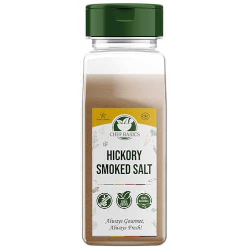 Hickory Smoked Salt by Chefs Basics, Cooking Gifts for Men, Gourmet Food Gifts for Cooks, Flavored...