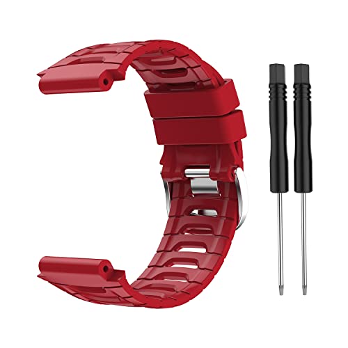 Correa de reloj de silicona resistente al agua compatible con correa de repuesto Garmin 920XT