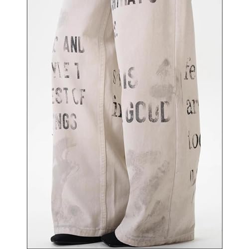 Baggy Jeans Men Vintage Y2k Wide Leg Denim Pants Relaxed Fit Graffiti Casual Open Bottom Streetwear for Skater Jeans 6