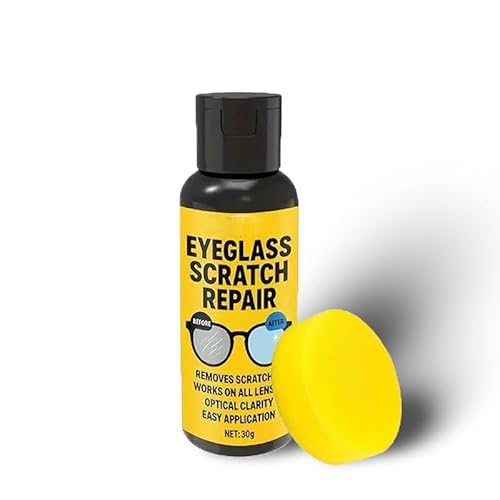 Brillenglas Reparatur Spray, Glas Kratzer Entferner, Glasspray Zum Entfernen von Kratzern, Spiegel Politur Reiniger, Reinigungsspray Entferner Kratzer für Brillengläser (1PC)