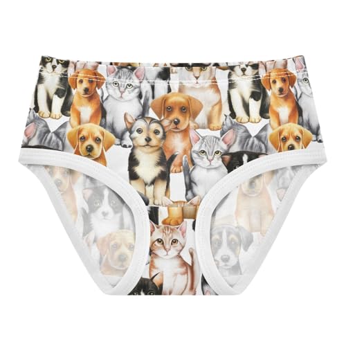 Cotton Girls Underwear Toddlers Cute Kittens Puppies Animal Panties Little Girl Bright Kids Undies Briefs 2t