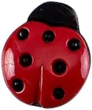 15 mm Milward Lot de 3 Boutons pour Enfant en Forme de Coccinelle Rouge 15 mm
