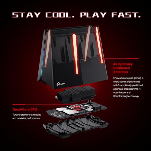 undefined TP-Link Tri-Band BE11000 Wi-Fi 7 Gaming Router Archer GE650 | 6-Stream 11 Gbps supports 320MHz | 2×5G + 3×2.5G Ports USB 3.0 | Game Acceleration, Dedicated Gaming Port & Panel, RGB Lighting|HomeShield の商品画像 5