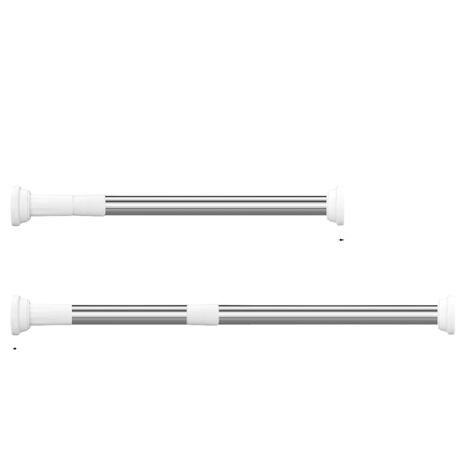 Telescopic Curtain Pole Telescoping Metal Shower Curtain Pole Tension Rod Bathroom Accessories(110-200/90-160cm)(50-80cm)