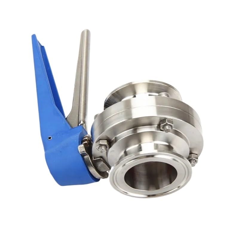 Válvula de triple abrazadera, 1", 1-1/2", 2" de acero inoxidable SS304, gatillo de presión(1-1/2")