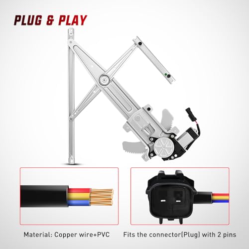 Image of Nilight Front Passenger Window Regulator with Motor, Compatible with Chevy Colorado /GMC Canyon 2004 2005 2006 2007 2008 2009 2010 2011 2012, Power Window Lift Motor Assembly, 741-015