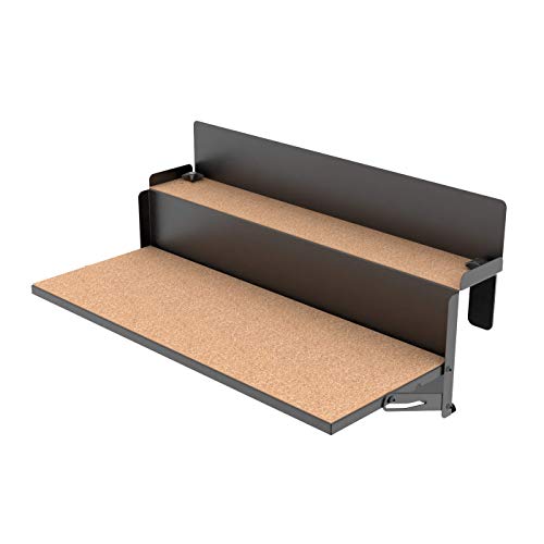LEVIRA - Mesa Plegable, Mesa suspendida de balcón, Mesa Auxiliar ForFun - 64 x 29 - Negro