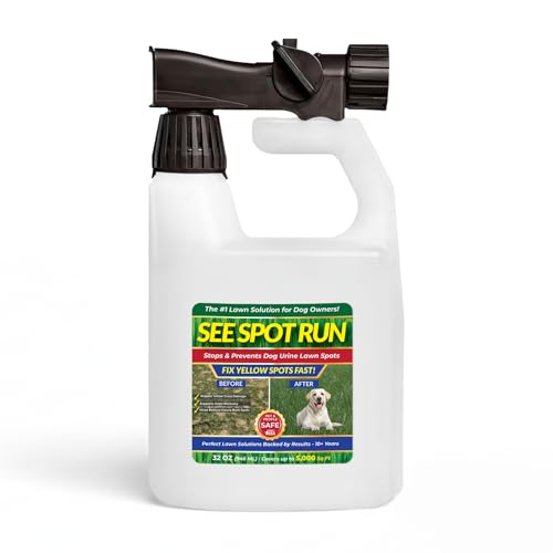 See Spot Run Lawn Protection Concentrate – 32 fl oz – Covers 5,000 Sq Ft – Hose-End Attachment – Grass & Lawn Saver & Supports Healthy Soil – Safe for Pets