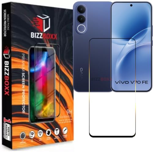 Image of Tempered Glass For vivo V70 FE 5G Screen Protector Guard - HD Clarity, Anti-Fingerprint Screen Guard (For Vivo V70FE - 6.83 inch) With Installation Kit - Pack of 1