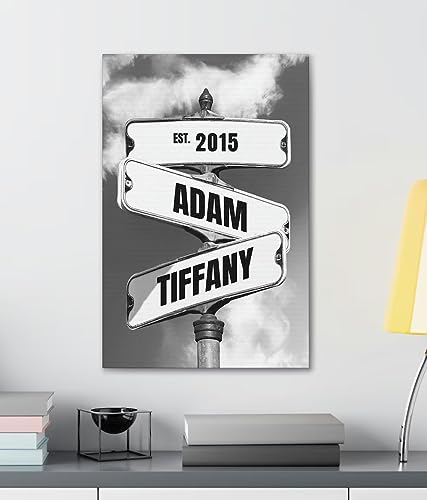 Gifts To Keep Custom Engagement Gift For Couple, Wedding Gift For Friend, Personalized Street Sign, Couples Name Print Valentines Day Art, Unframed Poster Or Framed Canvas, Gift For Valentines Day, Anniversary thumb #6