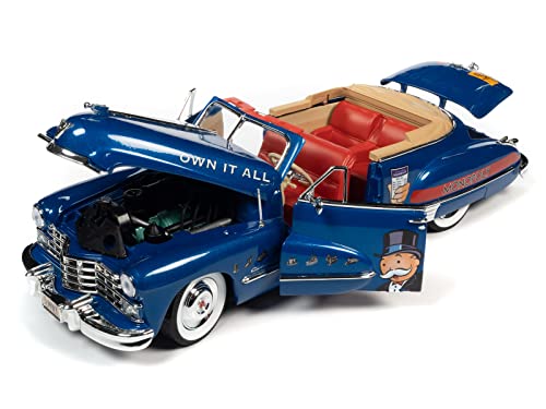 AW AUTO WORLD Silver Screen Machines - Monopoly 1947 Cadillac Convertible miniatura 4
