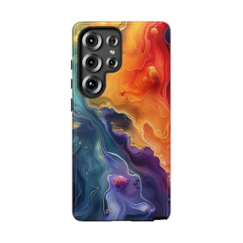 Coque Samsung S25 Ultra art fluide multicolore pour affirmer votre style au bureau