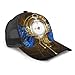 DAIDYA Casquette de Baseball Hommes Femmes, Style Horloge Ronde Steampunk Bleu réglable Camionneur Maille été ventilé Casquette de Soleil de Baseball Chapeau Chapeau de Golf