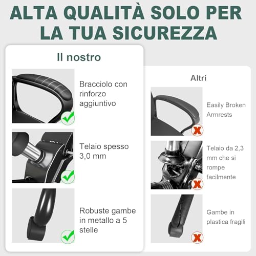 Sedia Ufficio Ergonomica Sedia da Ufficio Direzionale in Pelle Altezza Regolabile Sedie Gaming Sedie da Scrivania a Rotelle Girevole Reclinabile Schienale Alto Supporto Lombare Grigio - Sedia gaming - Immagine 6