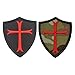 2 PCS Knights Templar Cross Patches Knight Patches Embroidered Morale Patch(Camo)