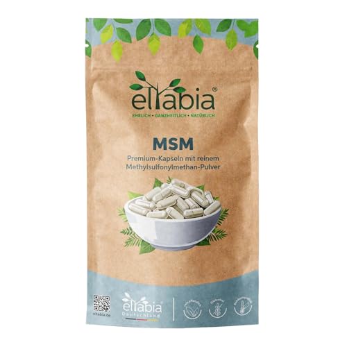 MSM Cápsulas 1000 unidades | Alta dosis diaria de 2280 mg de azufre orgánico | Metilsulfonilmetano premium sin aditivos | Vegano