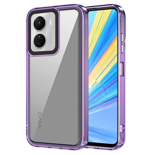 Image of amazon basics Back Case Cover for Vivo Y16 (TPU + PC Translucent Purple)