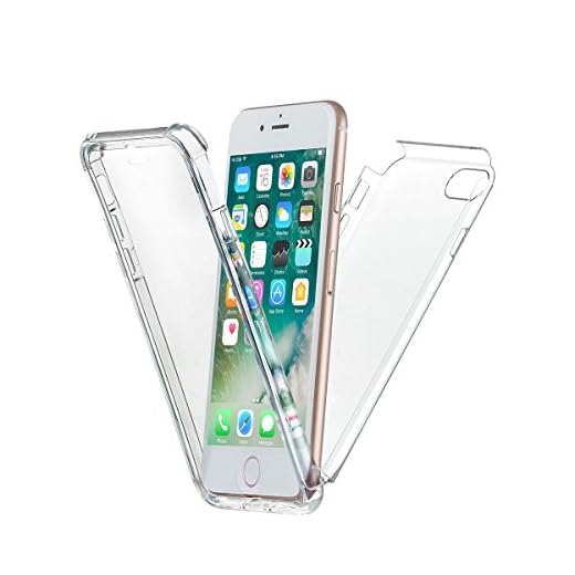 New Trent 4.7-inch for iPhone SE 2nd Generation (2020), iPhone 8 (2017), iPhone 7 (2016) Case eSobala 7 Full-Body Protection Transparent Case with Built-in Screen Protector