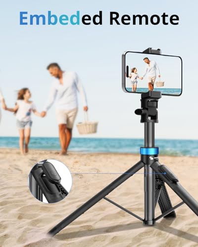 Image of UBeesize 72 inch Phone Tripod - Tripod for iPhone & Selfie Stick with Phone Holder & Remote - Upgraded, Stable & Portable Stand for iPhone 17 /16 /15 /14, Android, Cameras & Action Cams