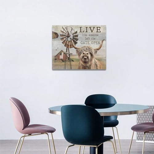 Highland-Cow-Wall-Art-Highland-Cow-Canvas-Painting-Prints-Farmhouse-Rustic-Windmill-Pictures-Western-Wall-Decor-Modern-Artwork-Home-Decoration-for-Bedroom-Bathroom-Living-Room-20×16 Highland Cow Wall Art Highland Cow Canvas Painting Prints Farmhouse Rustic Windmill Pictures Western Wall Decor Modern Artwork Home Decoration for Bedroom Bathroom Living Room 20×16