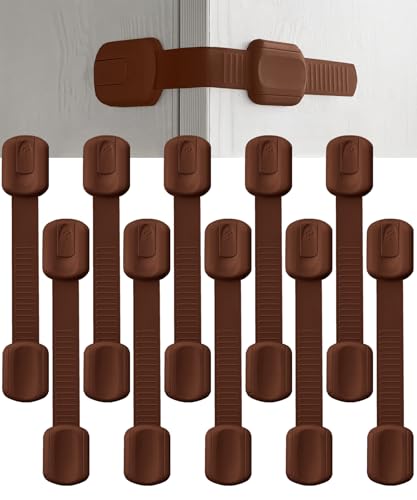 Image of Bates- Child Safety Strap Locks, 10 Pack, Brown