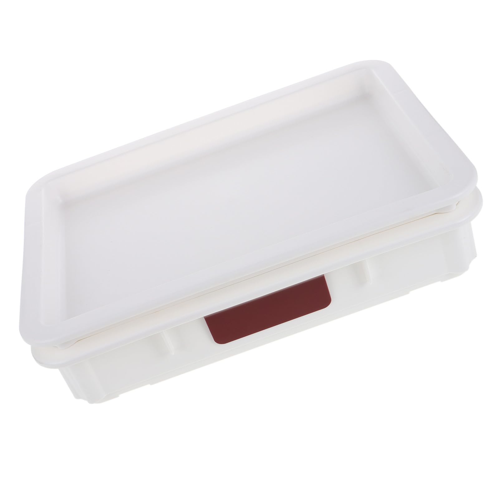 HOMSFOU Contenitore per Impasto Pizza, Bread Proofing Container, Plastico Bianco, Impilabile con Coperchio, per Refrigerazione e Conservazione in Cucina