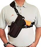 Silverhorse Holsters Chest/Shoulder Gun Holster | Fits Glock 40 MOS with a Flashlight and 2