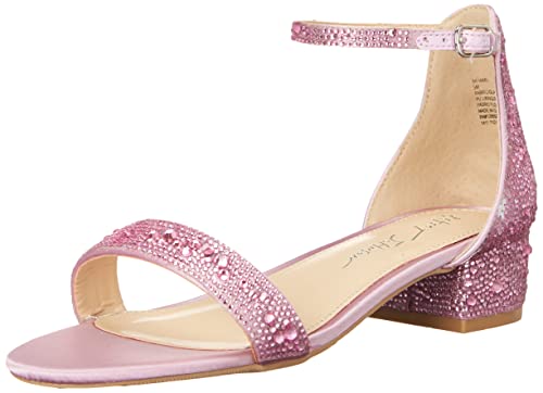 Betsey Johnson Kids Unisex-Child Mari Heeled Sandal, Pink, 4