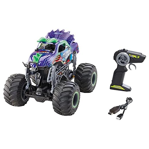 Revell Control 24556 RC Dino Monster Truck Three Thunder - Coche teledirigido, Color Azul y Verde