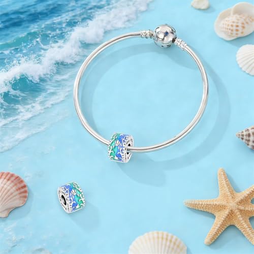 Image of 925 Sterling Silver Charms,Hypoallergenic Beads,Compatible with Pandora Bracelets and Necklaces,Women Holiday Gift Pendants