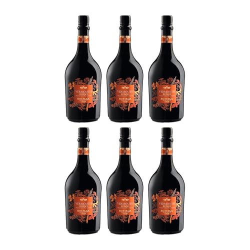 Bottega Spa Vermouth Rosso trocken Italien inkl. FeinWert E-Book (6 x 0.75 l)