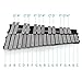 ENNBOM 30 Notes Foldable Glockenspiel Xylophone Vibraphone Percussion Instrument (Black Frame, 4 Mallets)