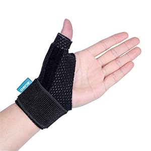 2U2O Compression Reversible Thumb & Wrist Stabilizer Splint(Improved Version) for BlackBerry Thumb, Trigger Finger, Arthritis, Tendonitis, Carpal Tunnel, Stable, S-M