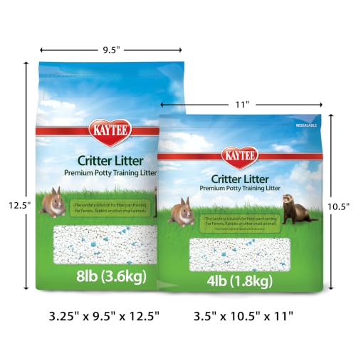Image of Kaytee Premium Potty Training Critter Litter for Pet Ferrets, Rabbits & Other Small Animals, 4 lb (Pack of 12)