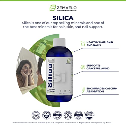 Liquid Ionic Silica - Hair, Skin & Nails Nutrition | Collagen Support | Joint Support for Health Tendons & Cartilage | 8 oz, 48 Day Supply - Image 4