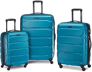 Samsonite Omni PC Hardside Expandable Luggage with Spinner Wheels, 3-Piece Set (20/24/28), Caribbean Blue
