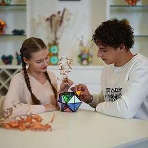 Tosy magnet pyramid glow 1 cube transforms into 1 billion shapes bunny egg basket flowers heart 243 rare earth magnets glowing holographic design puzzlesteam toy easter birthday gift  urban country home decor
