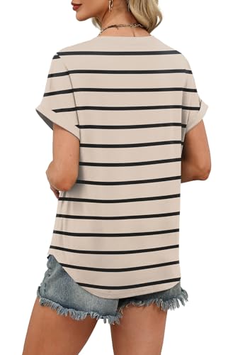 Image of WIHOLL Womens Blouses Spring Tops Short Sleeve Shirts Dressy Casual Summer Vacation Fashion Clothing 2026