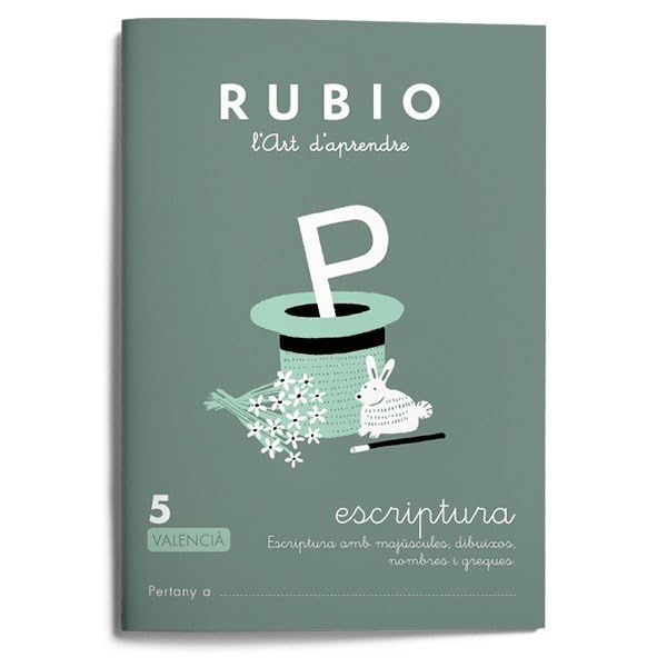 5 Escriptura RUBIO | Valencià | +7 anys | Escriptura amb majúscules, dibuixos, nombres i greques
