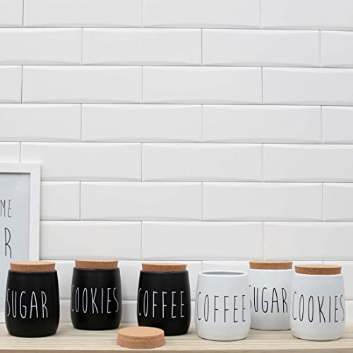 Lata Hermética para Café de Metal com Tampa de Cortiça Oak YOI 811500119 Branco 850ML