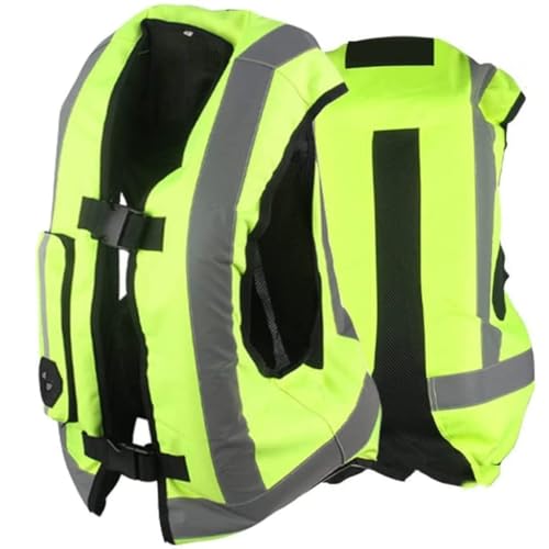 MIRCTRI Chaleco con airbag para Motocicleta, Chaqueta con airbag para Motocicleta, Traje de Carreras con airbag para Moto, Chaleco para Montar en Motocicleta, Deportes ecuestres y Ciclismo B,XL(A,S)