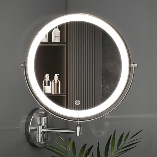 Espejo de maquillaje de pared redondo 8.5 pulgadas