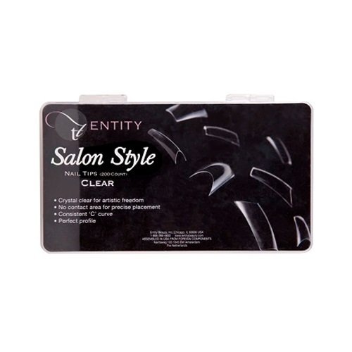 Entity Salon Style Nail Tips Clear 200ct 1013106
